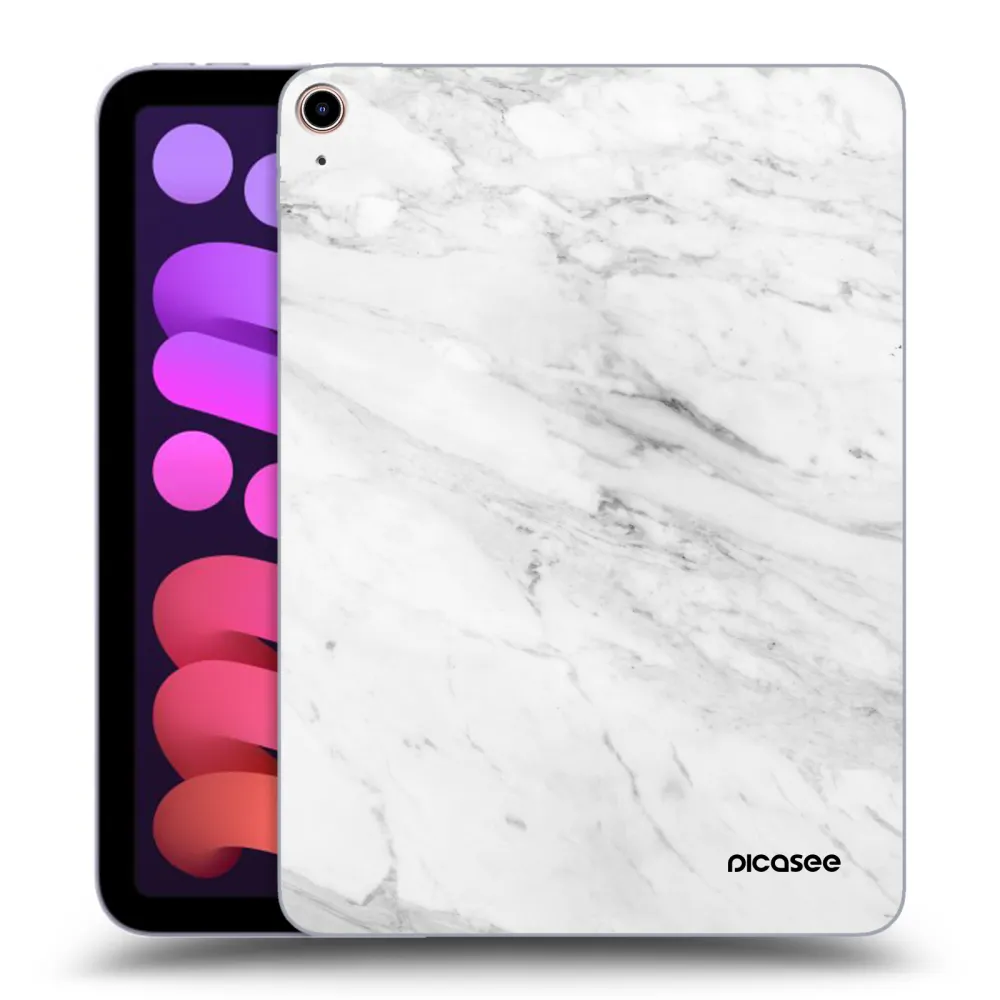 Picasee silikonowe przeźroczyste etui na Apple iPad mini 2021 (6. gen) - White marble