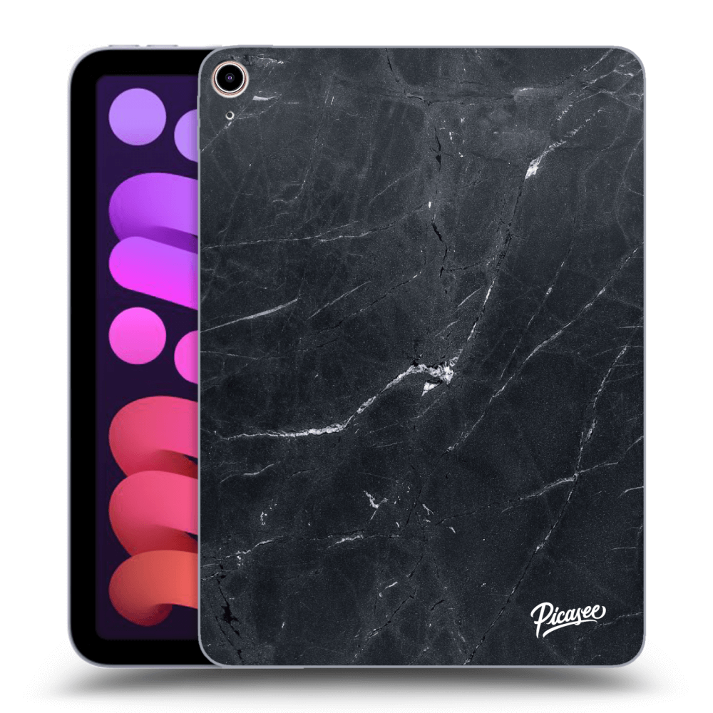 Picasee silikonowe przeźroczyste etui na Apple iPad mini 2021 (6. gen) - Black marble