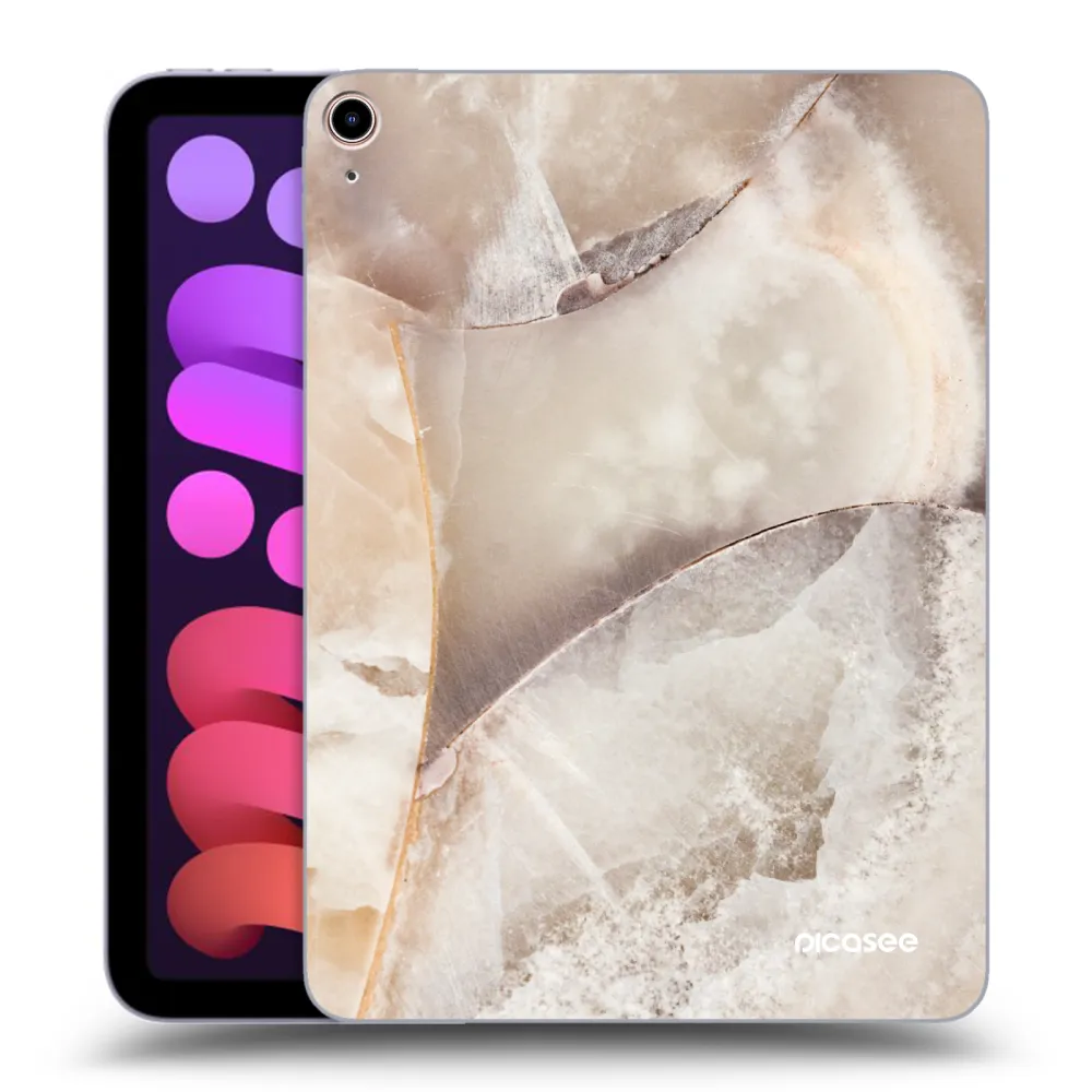 Picasee silikonowe przeźroczyste etui na Apple iPad mini 2021 (6. gen) - Cream marble