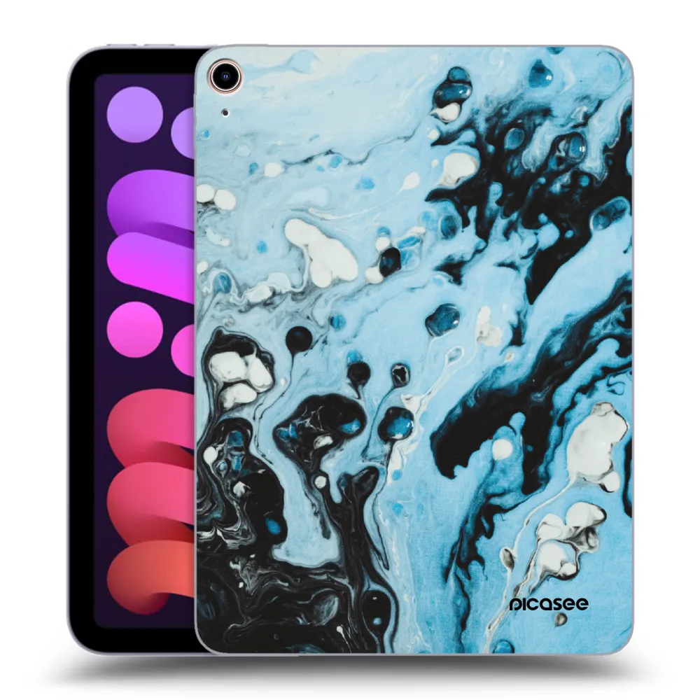 Picasee silikonowe przeźroczyste etui na Apple iPad mini 2021 (6. gen) - Organic blue