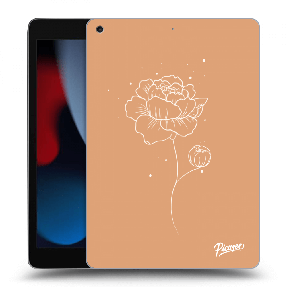 Picasee silikonowe przeźroczyste etui na Apple iPad 10.2" 2021 (9. gen) - Peonies