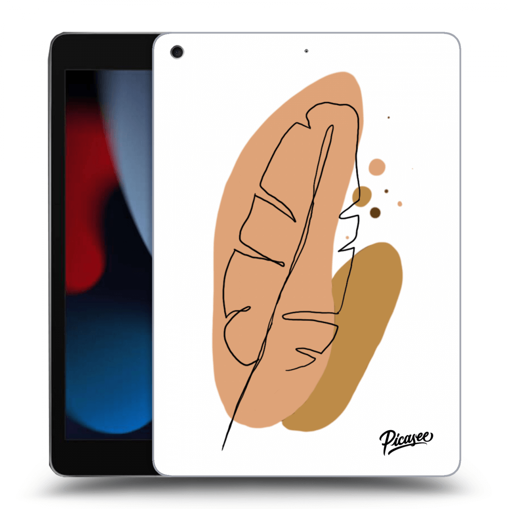 Picasee silikonowe przeźroczyste etui na Apple iPad 10.2" 2021 (9. gen) - Feather brown