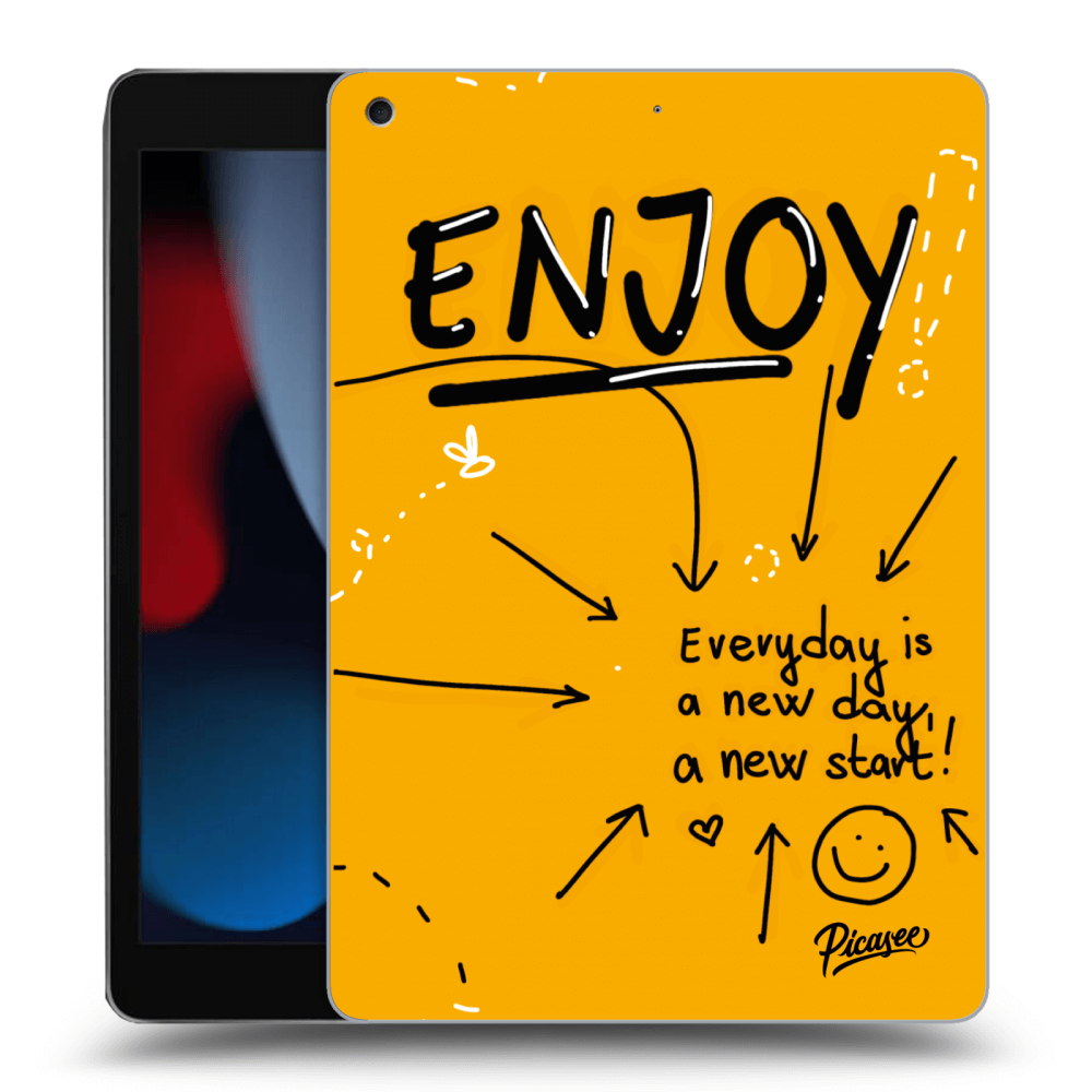 Picasee silikonowe czarne etui na Apple iPad 10.2" 2021 (9. gen) - Enjoy