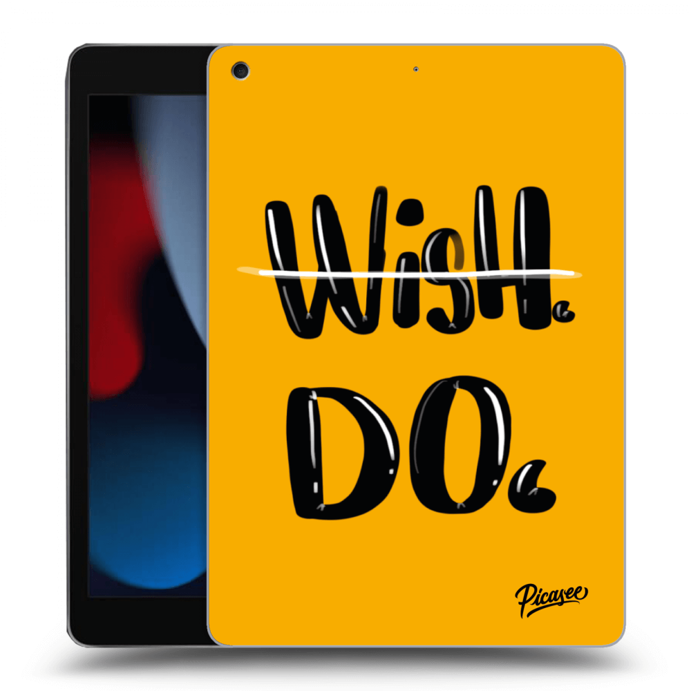 Picasee silikonowe czarne etui na Apple iPad 10.2" 2021 (9. gen) - Wish Do