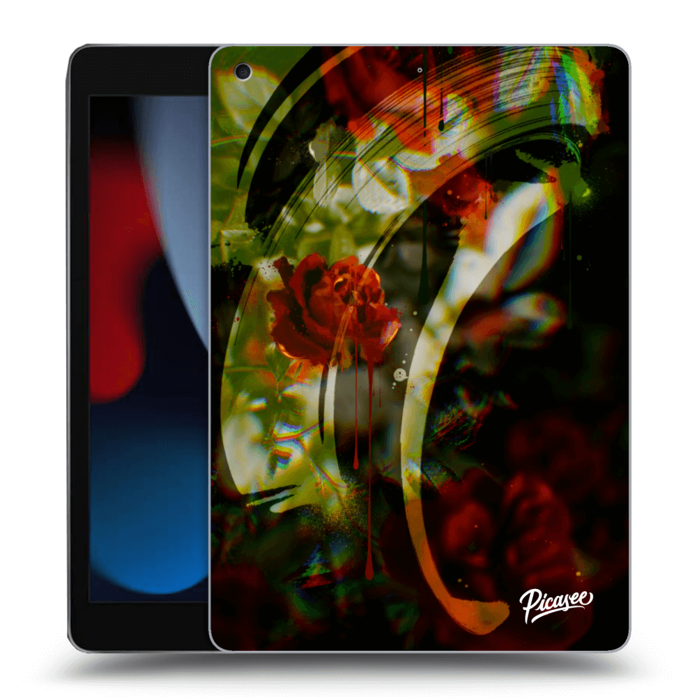 Picasee silikonowe przeźroczyste etui na Apple iPad 10.2" 2021 (9. gen) - Roses color