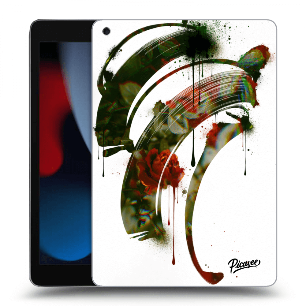 Picasee silikonowe przeźroczyste etui na Apple iPad 10.2" 2021 (9. gen) - Roses white