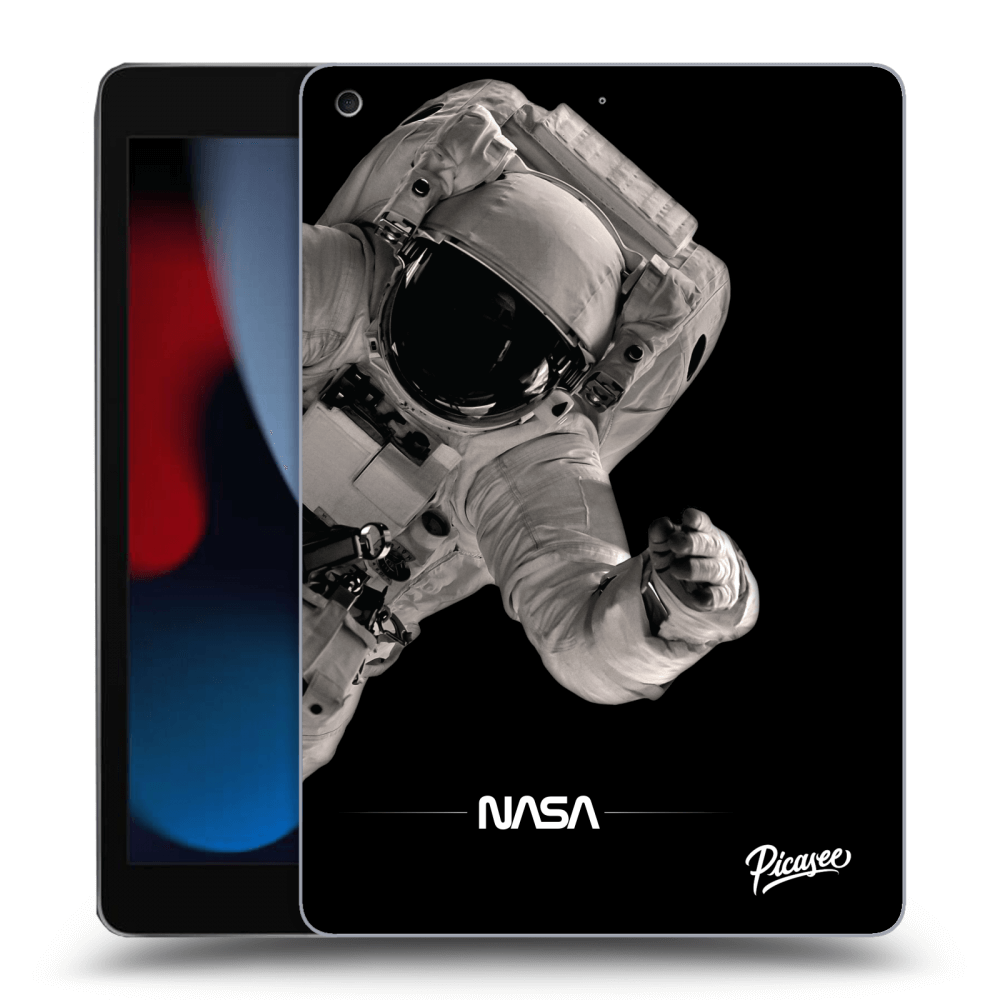 Picasee silikonowe czarne etui na Apple iPad 10.2" 2021 (9. gen) - Astronaut Big