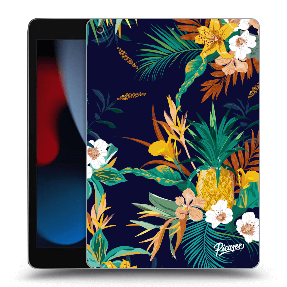 Picasee silikonowe przeźroczyste etui na Apple iPad 10.2" 2021 (9. gen) - Pineapple Color