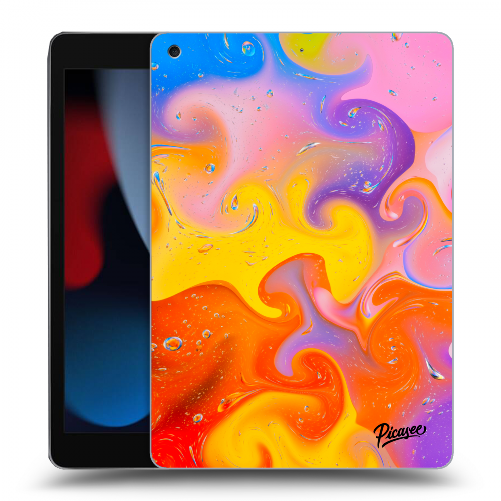 Picasee silikonowe czarne etui na Apple iPad 10.2" 2021 (9. gen) - Bubbles