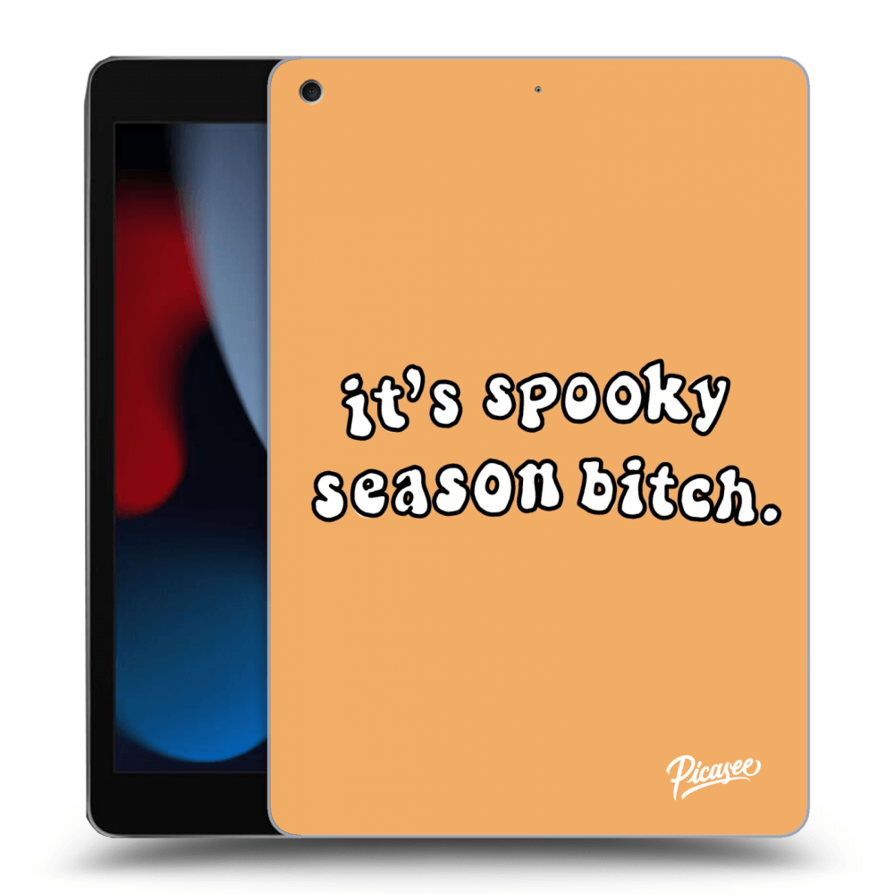 Picasee silikonowe czarne etui na Apple iPad 10.2" 2021 (9. gen) - Spooky season