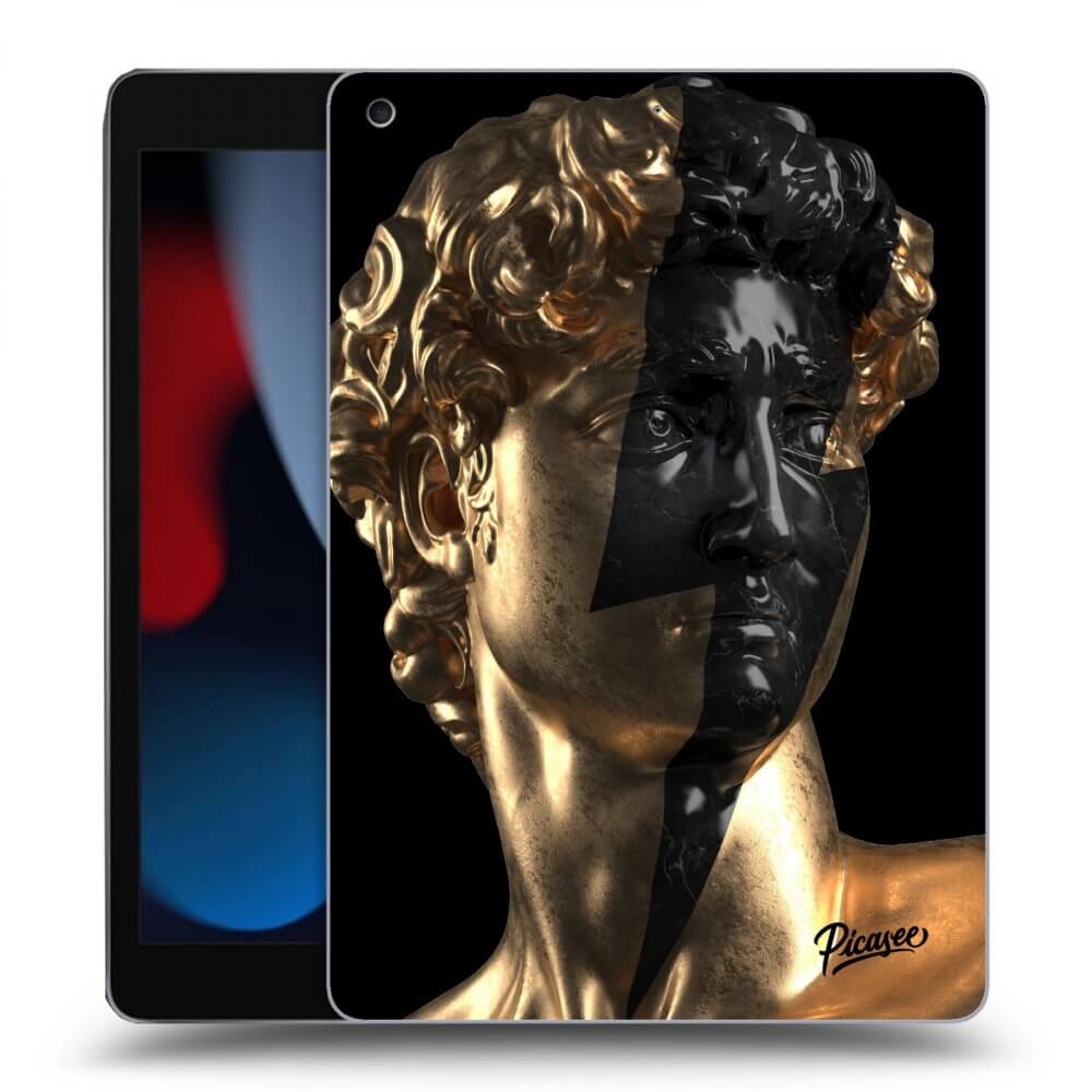 Picasee silikonowe czarne etui na Apple iPad 10.2" 2021 (9. gen) - Wildfire - Gold