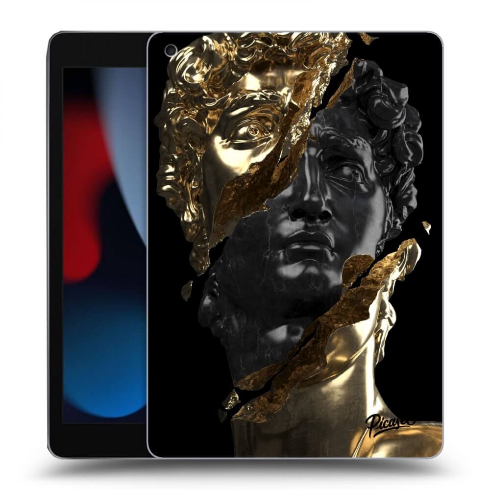 Picasee silikonowe czarne etui na Apple iPad 10.2" 2021 (9. gen) - Gold - Black