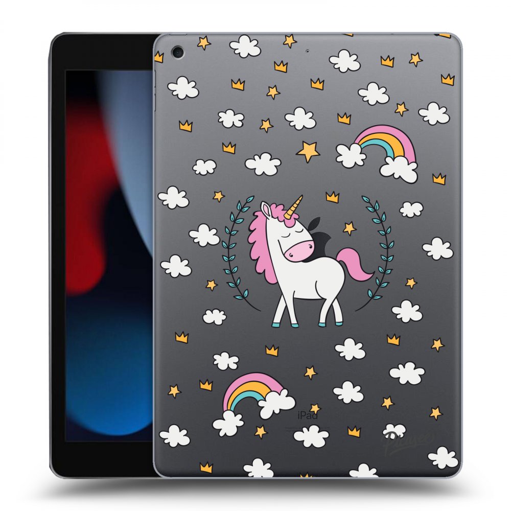 Picasee silikonowe przeźroczyste etui na Apple iPad 10.2" 2021 (9. gen) - Unicorn star heaven