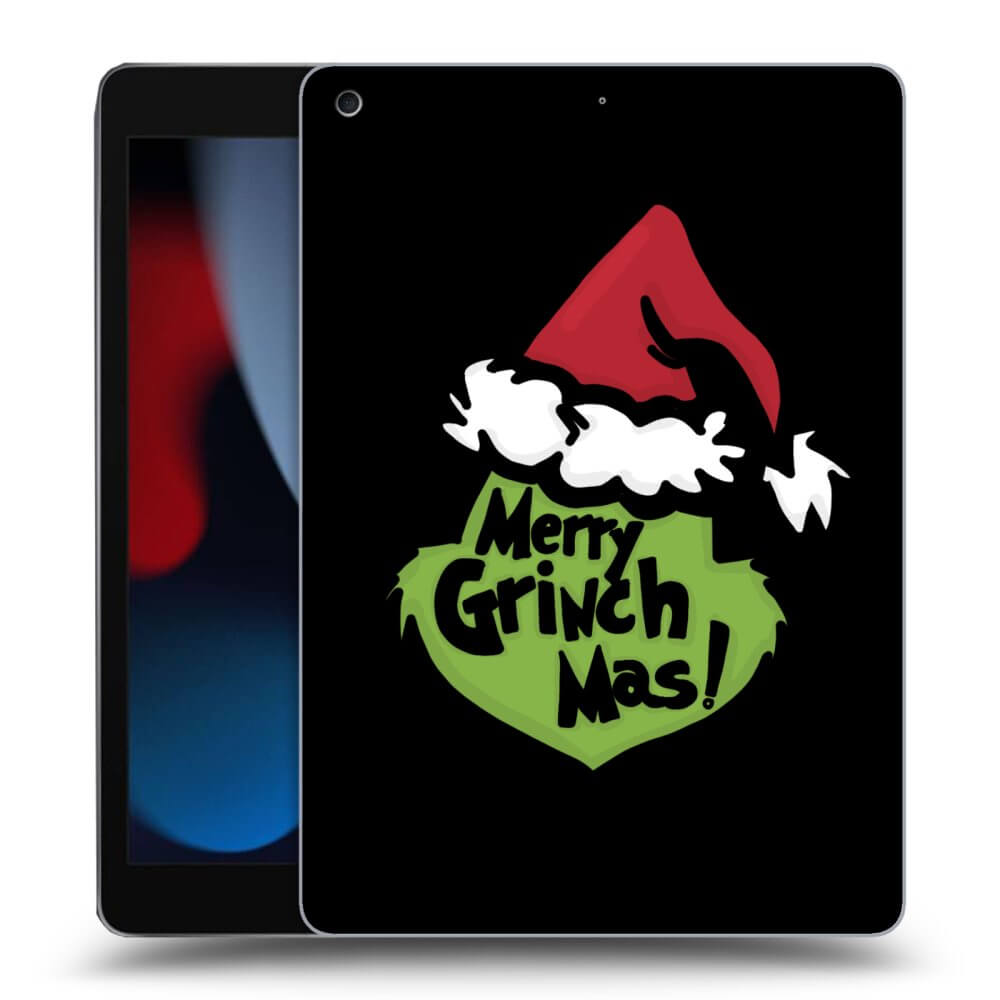 Picasee silikonowe czarne etui na Apple iPad 10.2" 2021 (9. gen) - Grinch 2