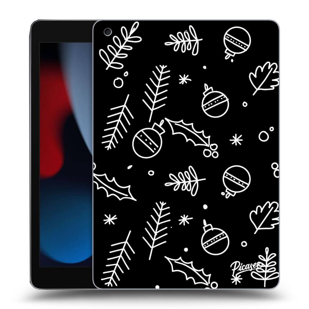 Picasee silikonowe czarne etui na Apple iPad 10.2" 2021 (9. gen) - Mistletoe