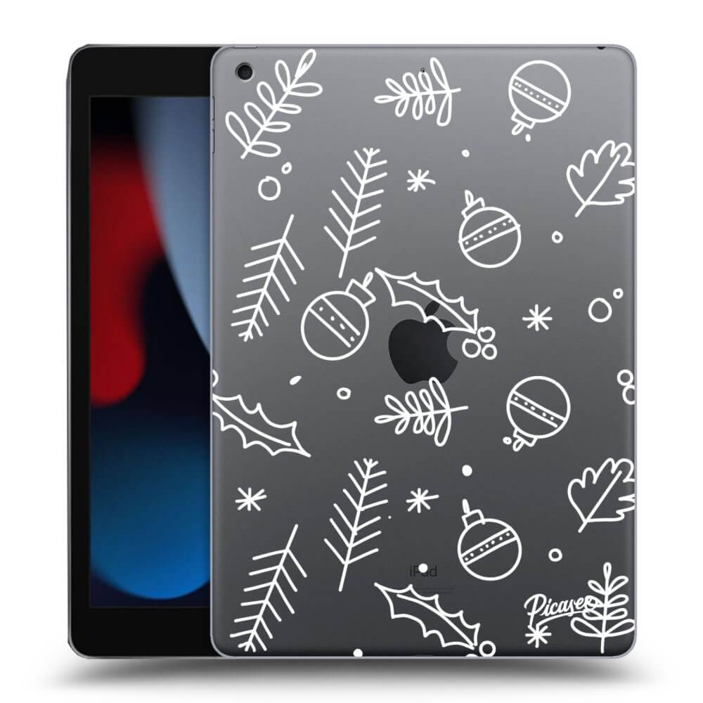 Picasee silikonowe przeźroczyste etui na Apple iPad 10.2" 2021 (9. gen) - Mistletoe