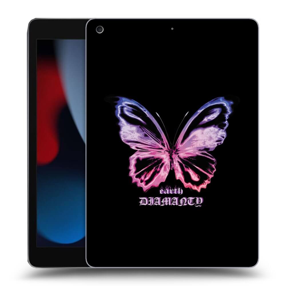 Picasee silikonowe przeźroczyste etui na Apple iPad 10.2" 2021 (9. gen) - Diamanty Purple