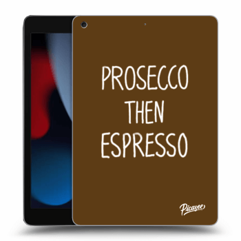 Picasee silikonowe przeźroczyste etui na Apple iPad 10.2" 2021 (9. gen) - Prosecco then espresso