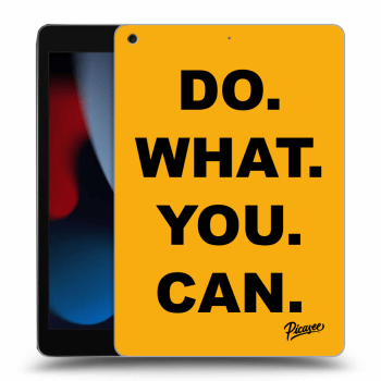 Picasee silikonowe czarne etui na Apple iPad 10.2" 2021 (9. gen) - Do What You Can