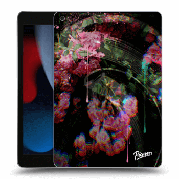 Picasee silikonowe przeźroczyste etui na Apple iPad 10.2" 2021 (9. gen) - Rosebush limited