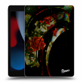 Picasee silikonowe przeźroczyste etui na Apple iPad 10.2" 2021 (9. gen) - Roses black