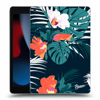 Picasee silikonowe przeźroczyste etui na Apple iPad 10.2" 2021 (9. gen) - Monstera Color