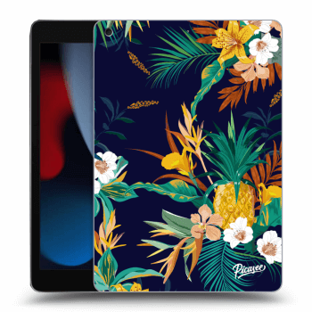 Picasee silikonowe czarne etui na Apple iPad 10.2" 2021 (9. gen) - Pineapple Color