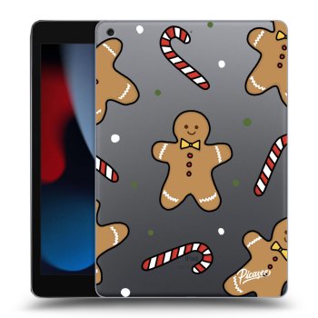 Picasee silikonowe przeźroczyste etui na Apple iPad 10.2" 2021 (9. gen) - Gingerbread