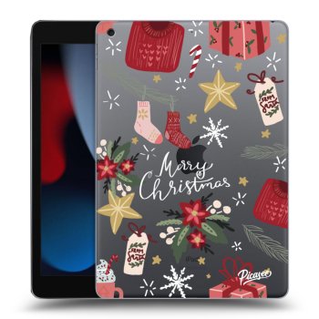 Picasee silikonowe przeźroczyste etui na Apple iPad 10.2" 2021 (9. gen) - Christmas