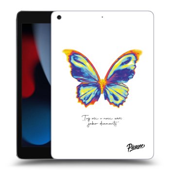 Picasee silikonowe przeźroczyste etui na Apple iPad 10.2" 2021 (9. gen) - Diamanty White