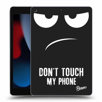 Picasee silikonowe czarne etui na Apple iPad 10.2" 2021 (9. gen) - Don't Touch My Phone