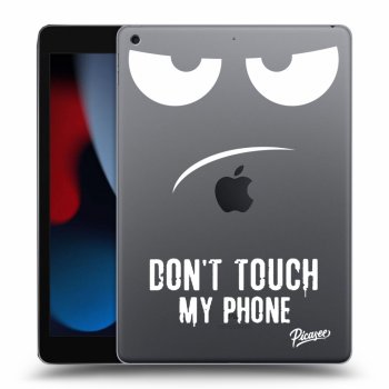 Picasee silikonowe przeźroczyste etui na Apple iPad 10.2" 2021 (9. gen) - Don't Touch My Phone