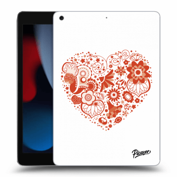 Picasee silikonowe czarne etui na Apple iPad 10.2" 2021 (9. gen) - Big heart