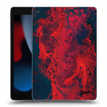 Picasee silikonowe przeźroczyste etui na Apple iPad 10.2" 2021 (9. gen) - Organic red