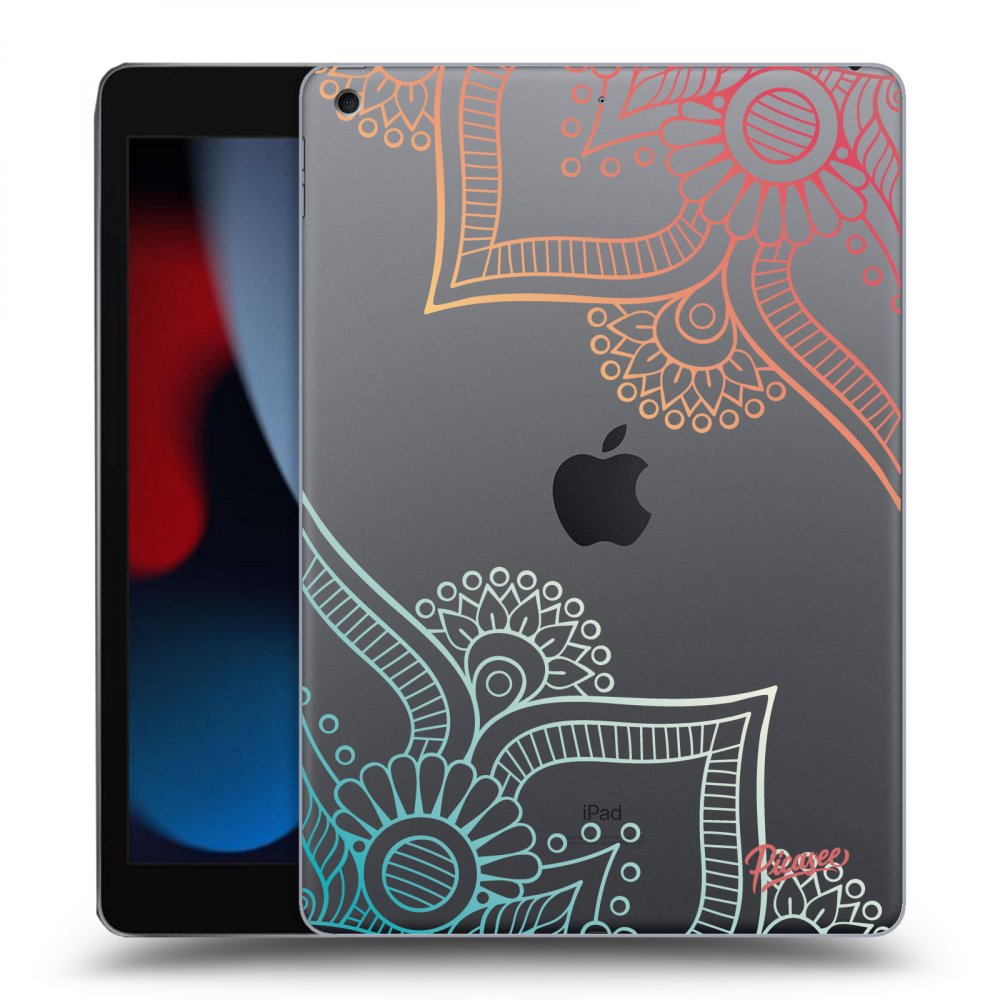 Picasee silikonowe przeźroczyste etui na Apple iPad 10.2" 2021 (9. gen) - Flowers pattern