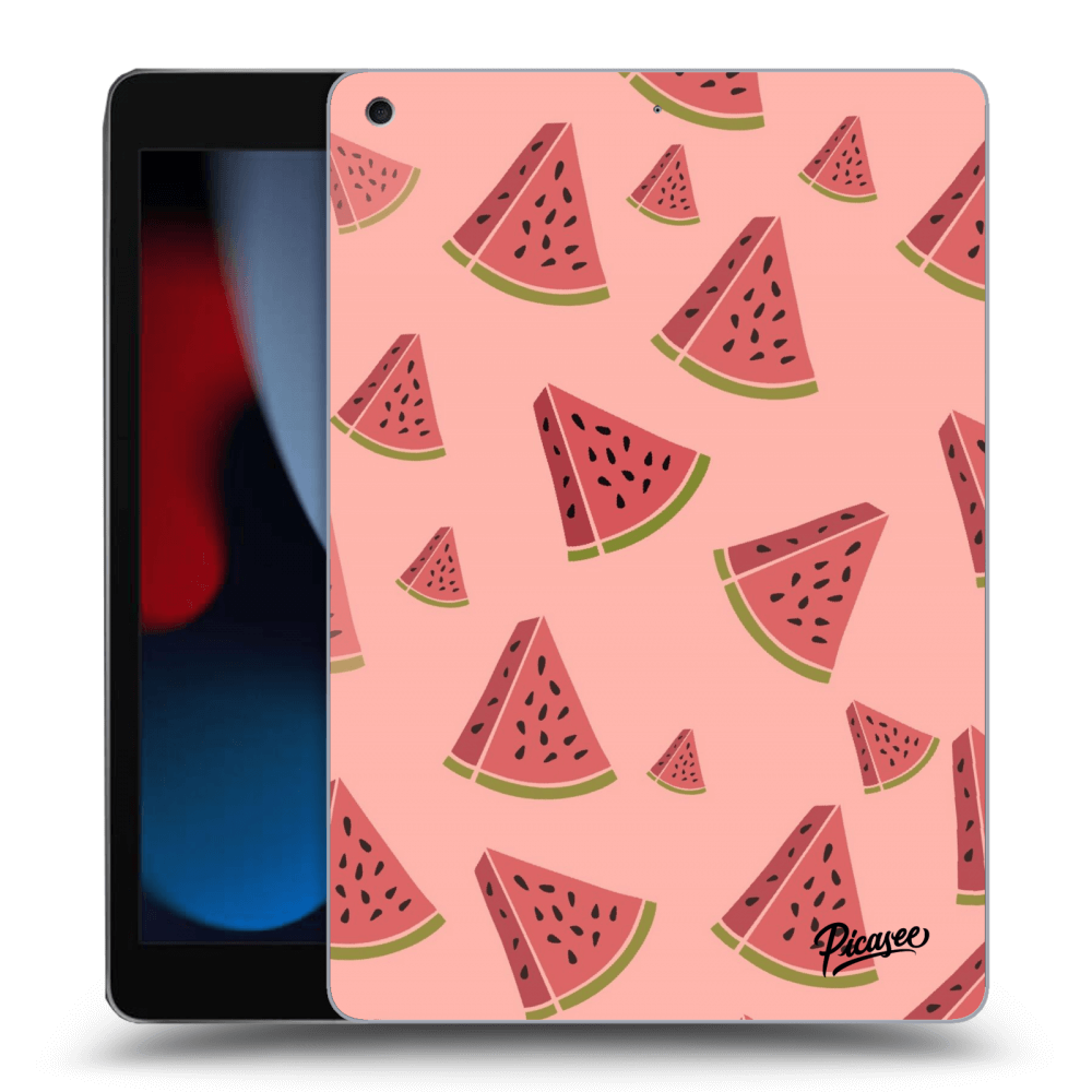 Picasee silikonowe czarne etui na Apple iPad 10.2" 2021 (9. gen) - Watermelon