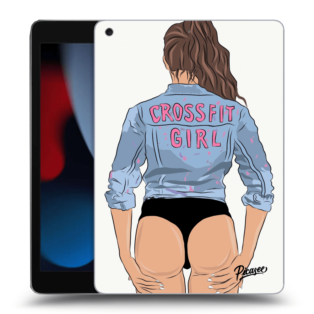 Picasee silikonowe czarne etui na Apple iPad 10.2" 2021 (9. gen) - Crossfit girl - nickynellow