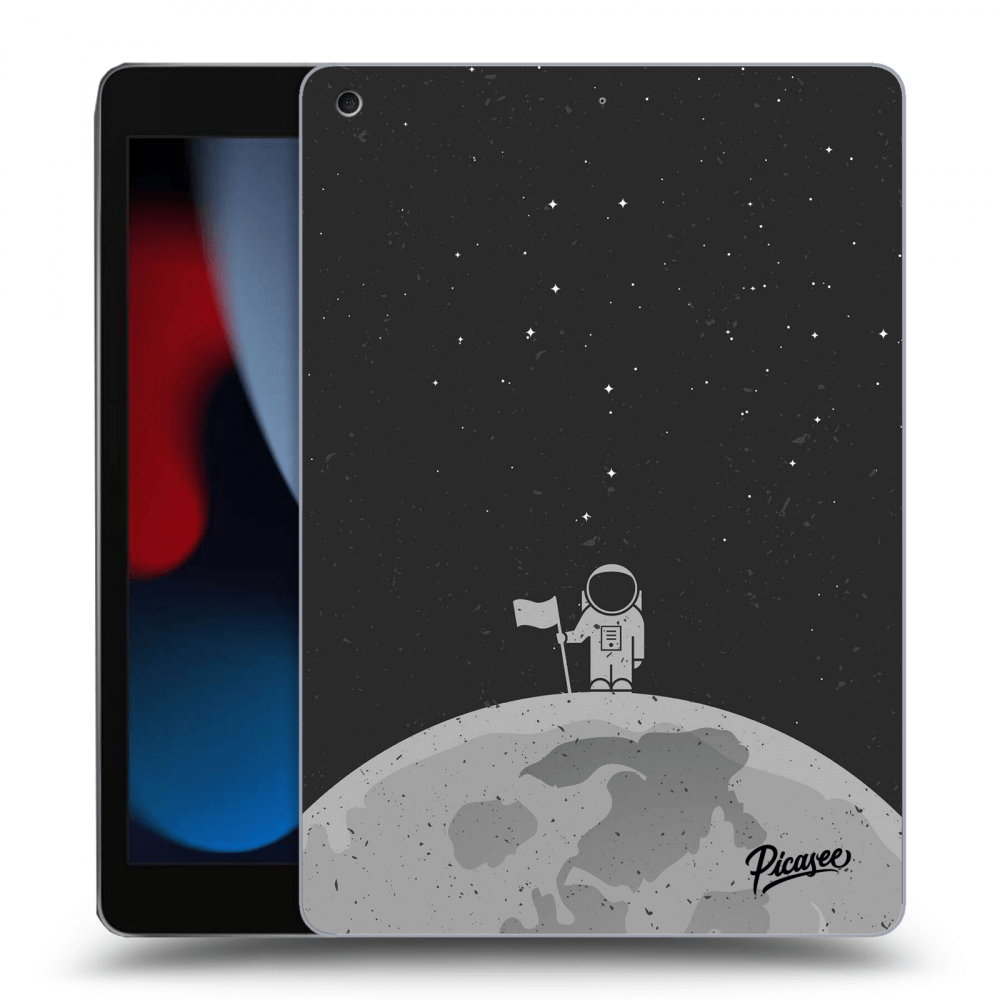 Picasee silikonowe czarne etui na Apple iPad 10.2" 2021 (9. gen) - Astronaut