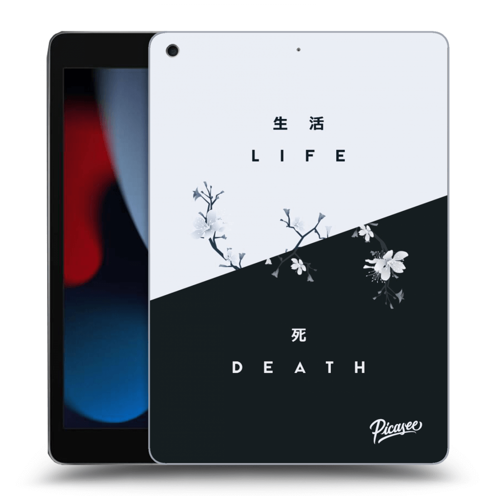 Picasee silikonowe czarne etui na Apple iPad 10.2" 2021 (9. gen) - Life - Death