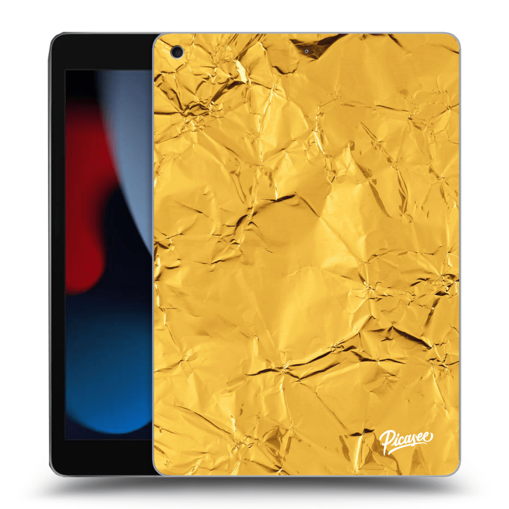 Picasee silikonowe przeźroczyste etui na Apple iPad 10.2" 2021 (9. gen) - Gold