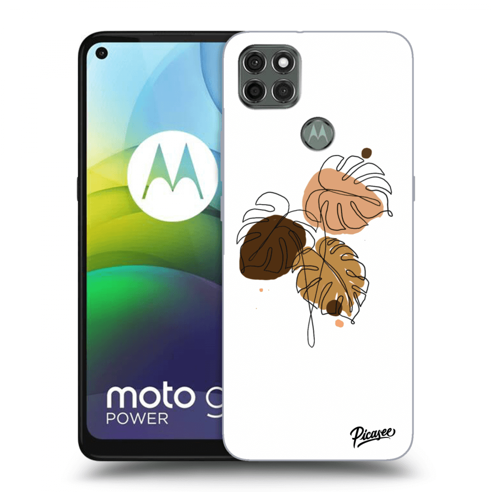 Picasee silikonowe czarne etui na Motorola Moto G9 Power - Monstera
