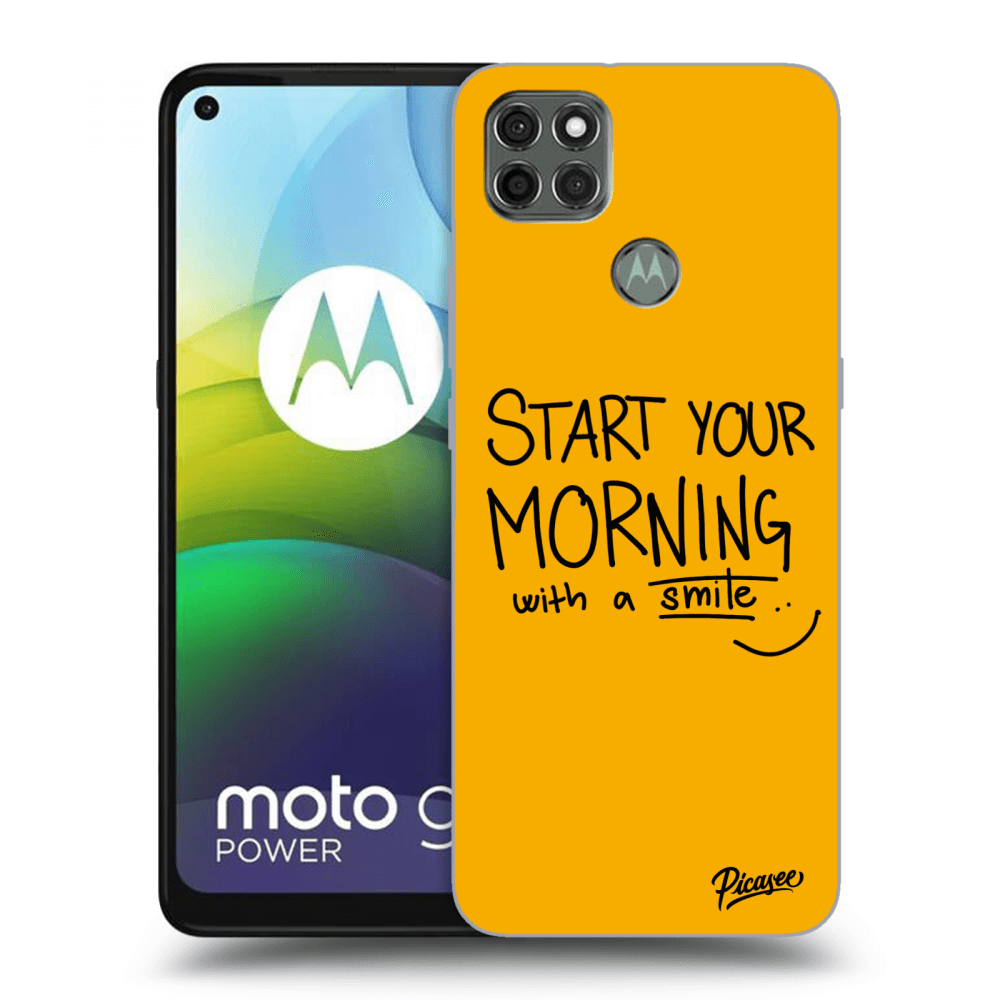 Picasee silikonowe czarne etui na Motorola Moto G9 Power - Smile
