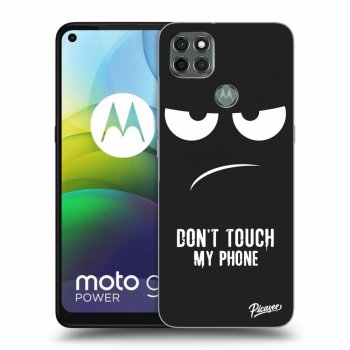 Picasee silikonowe czarne etui na Motorola Moto G9 Power - Don't Touch My Phone