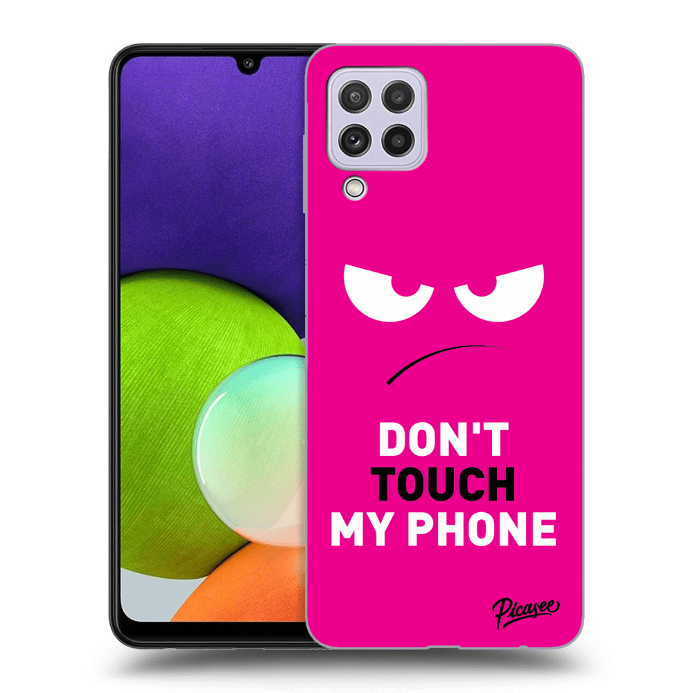 Picasee ULTIMATE CASE pro Samsung Galaxy A22 A225F 4G - Angry Eyes - Pink