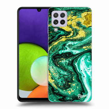 Etui na Samsung Galaxy A22 A225F - Green Gold