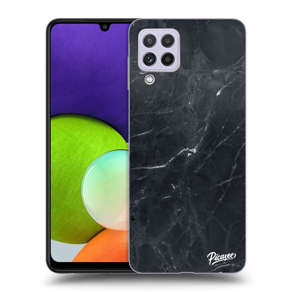 Picasee ULTIMATE CASE pro Samsung Galaxy A22 A225F 4G - Black marble