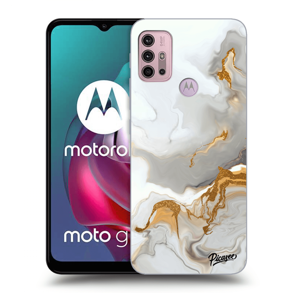 Picasee silikonowe czarne etui na Motorola Moto G30 - Her