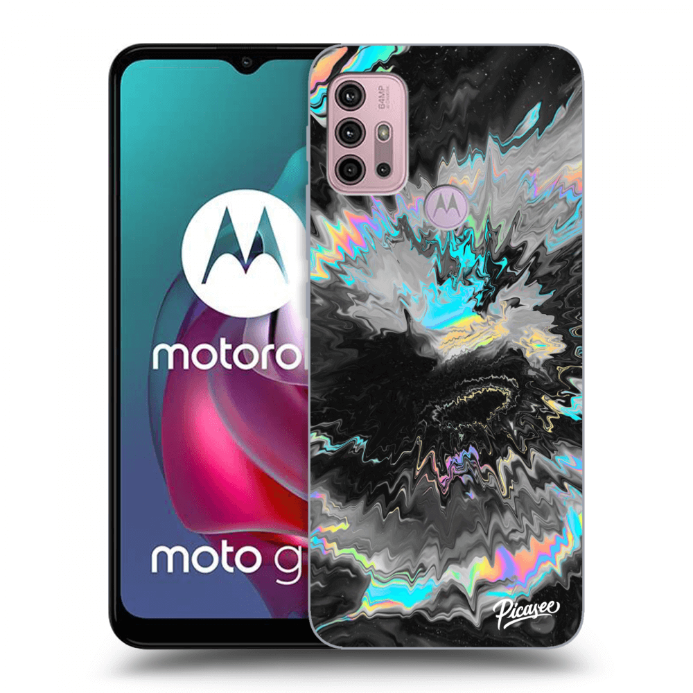 Picasee silikonowe czarne etui na Motorola Moto G30 - Magnetic