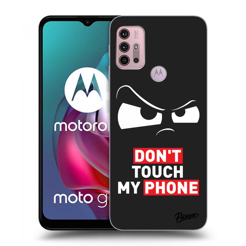 Picasee silikonowe czarne etui na Motorola Moto G30 - Cloudy Eye - Transparent