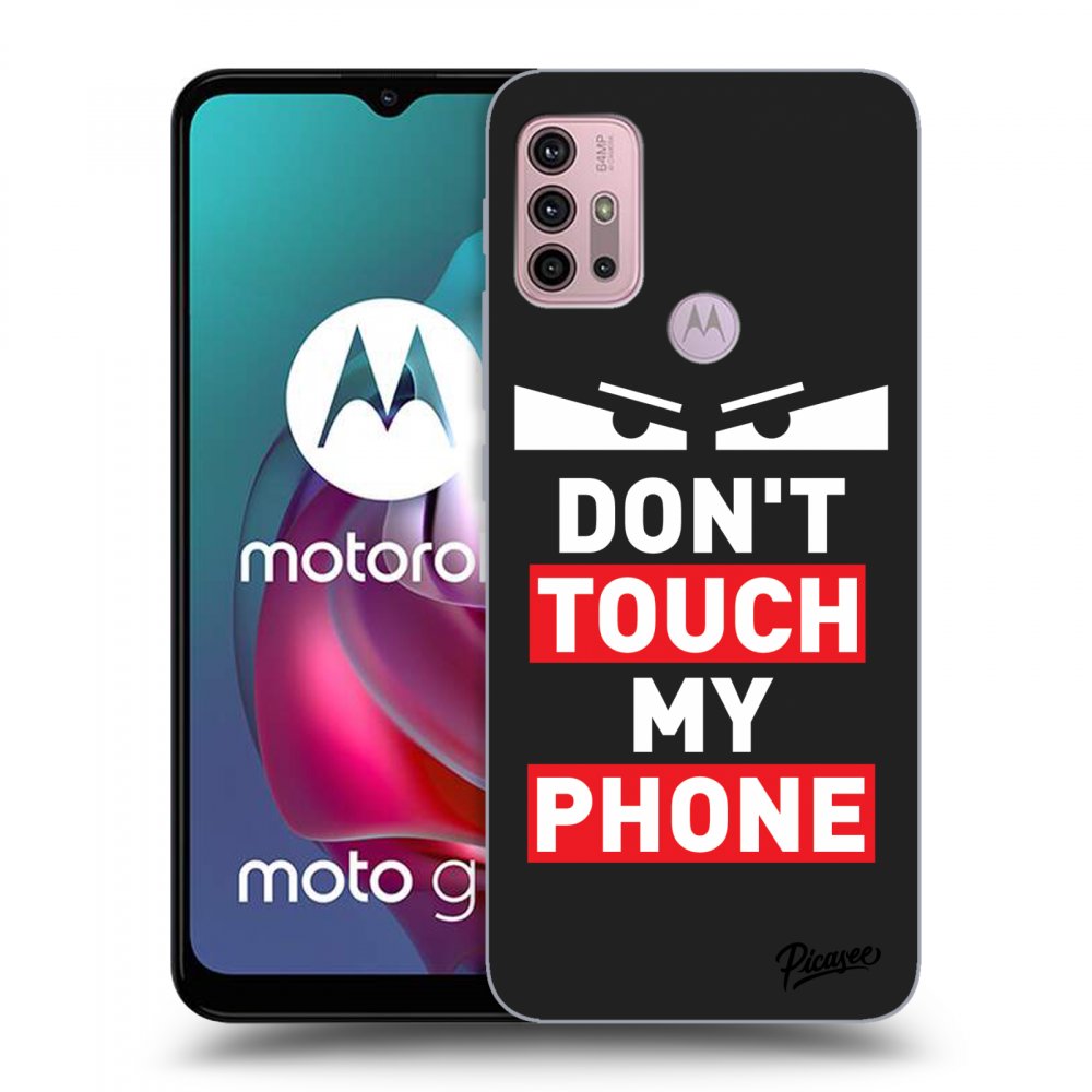 Picasee silikonowe czarne etui na Motorola Moto G30 - Shadow Eye - Transparent